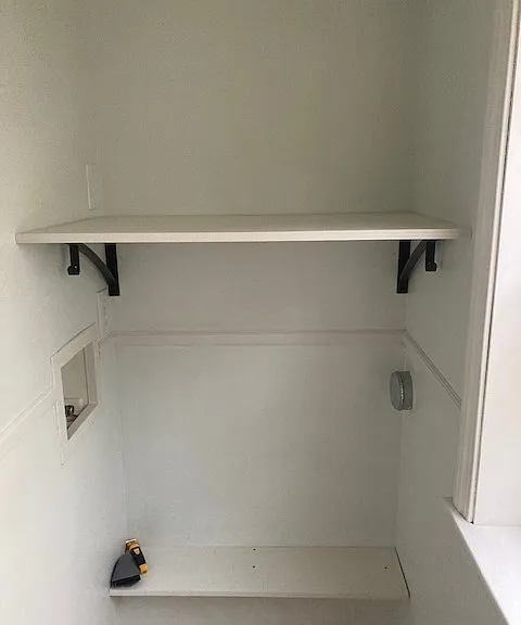 Storage in full bath and/or space for washer