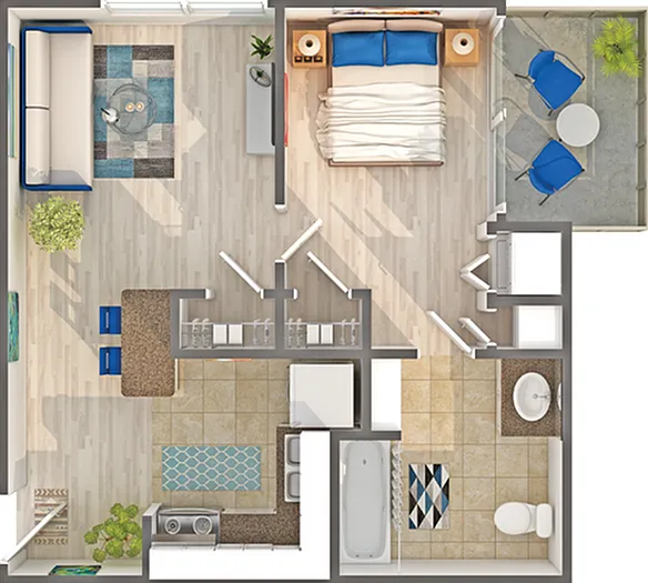 A3 | 1-Bedroom Floorplan A3 | 1-Bedroom Floorplan