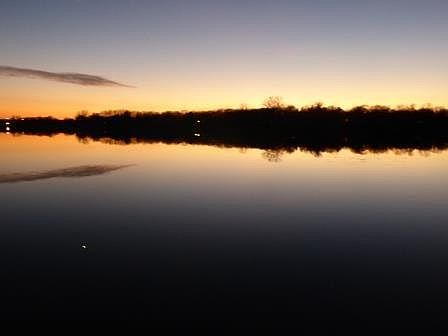 Enjoy the sunset over the lake