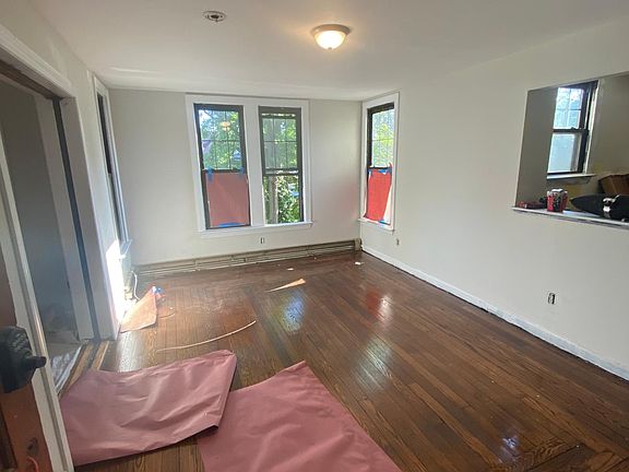 Newly refinished hardwood floors