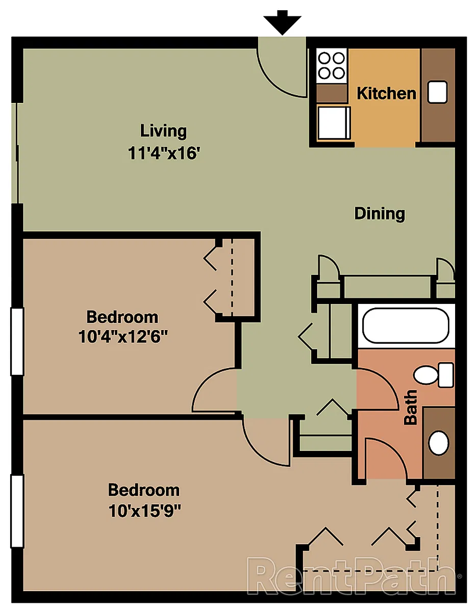 Floor plan 20E - 2 Br. Earl