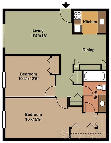 Floor plan 20E - 2 Br. Earl