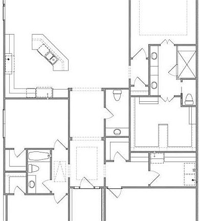 Functional and updated split floor plan with open living/dining/kitchen area - and expansive back patio!