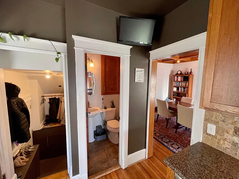 Half bath off the kitchen