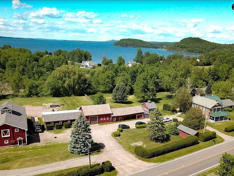Aerial view of the property