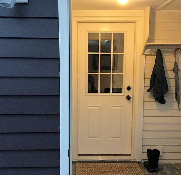 Mud room inside side entrance