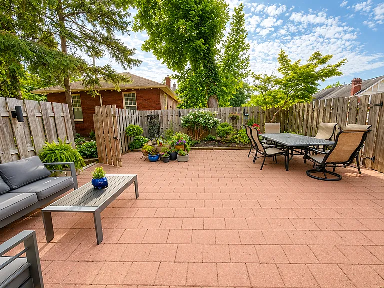 Private patio living within the city.