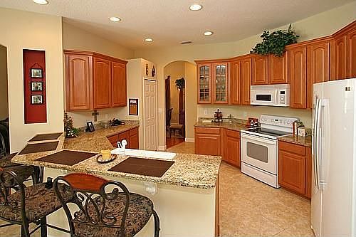 Gourmet kitchen with beautiful granite.