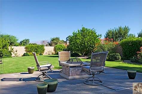 North side of rear yard where fire pit is just off the pool