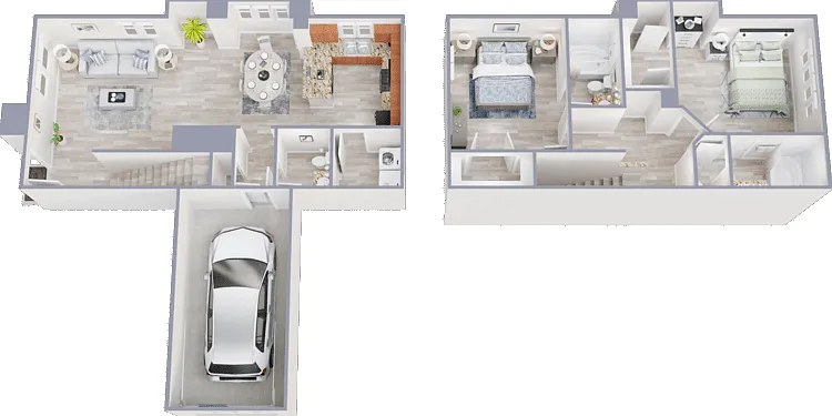 Via Lyon with Attached Garage included Floorplan Diagram