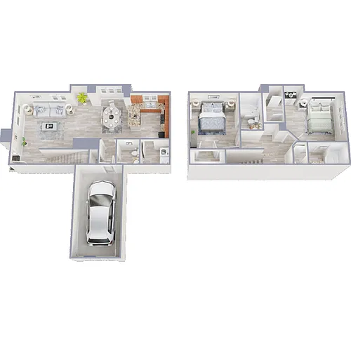Floor plan Via Lyon with Attached Garage included