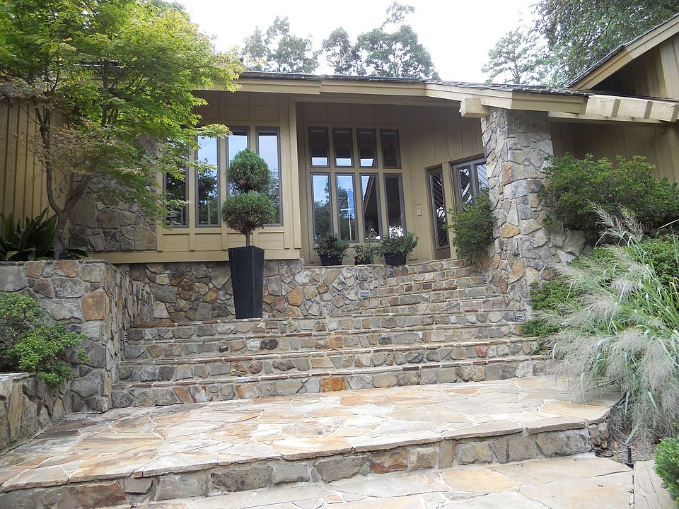 unique stone entryway