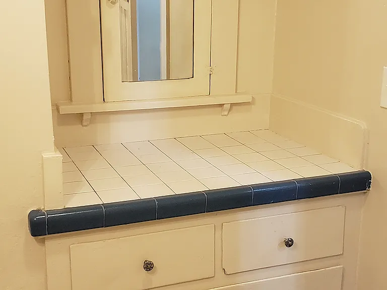 Hall bathroom built-ins
