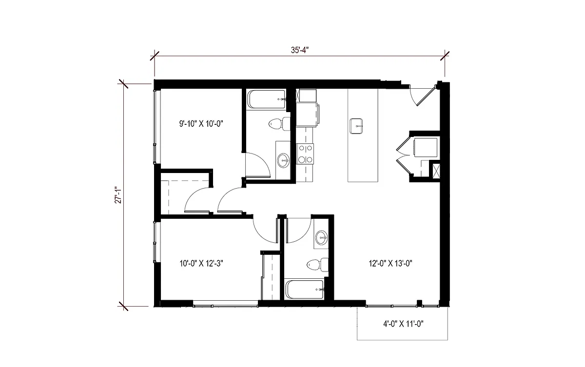 Floor plan 2 Bedroom - C20