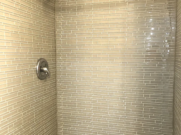 tiled shower
