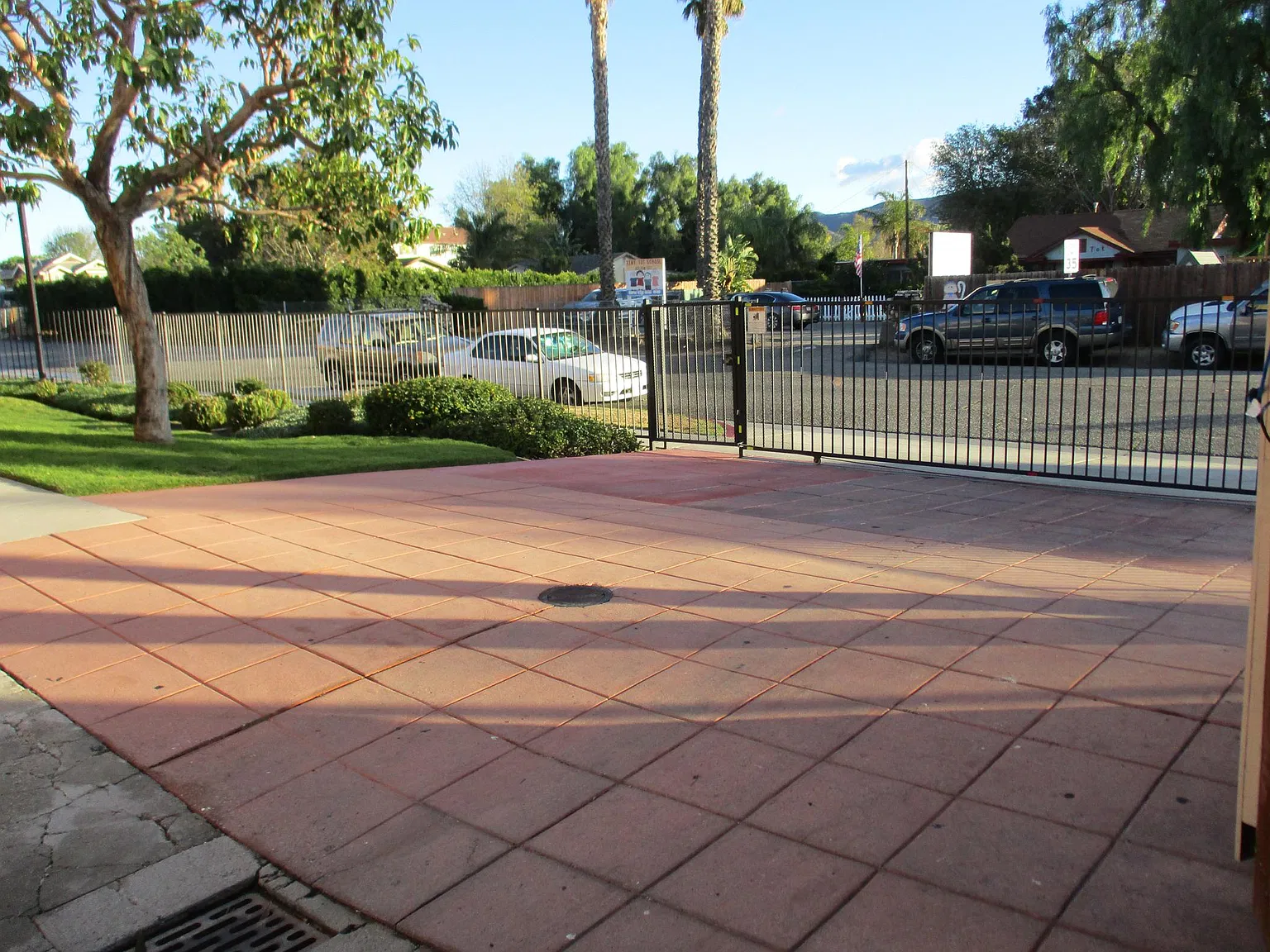 gated carport area