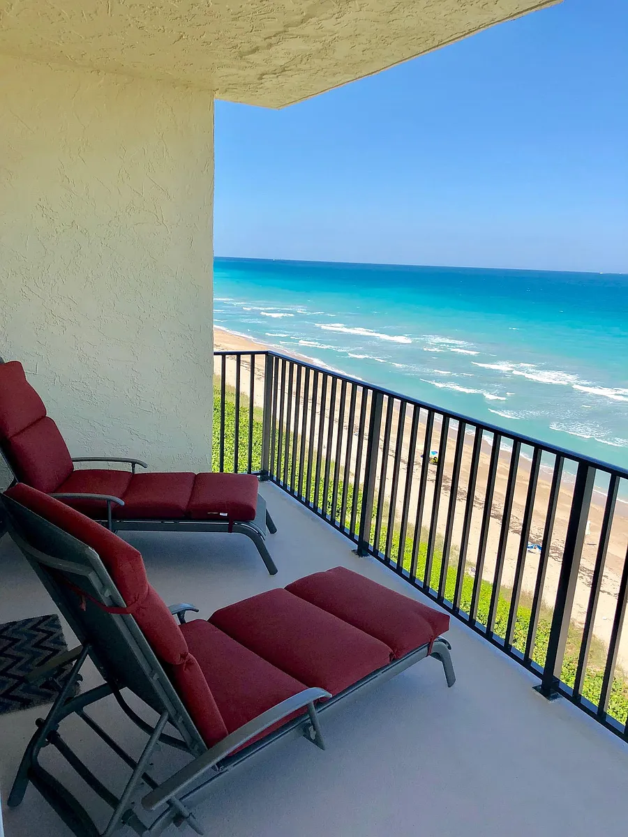 View of the Atlantic ocean from the balcony - 7440 S Ocean Dr #826A