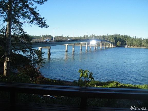 This picture is taken from the living room through the window.  That is Latimer's Land on the other side of the bridge and Latimer's landing has a cement boat launch and dock.  I've done a lot of crabbing by boat around the bridge pilings.