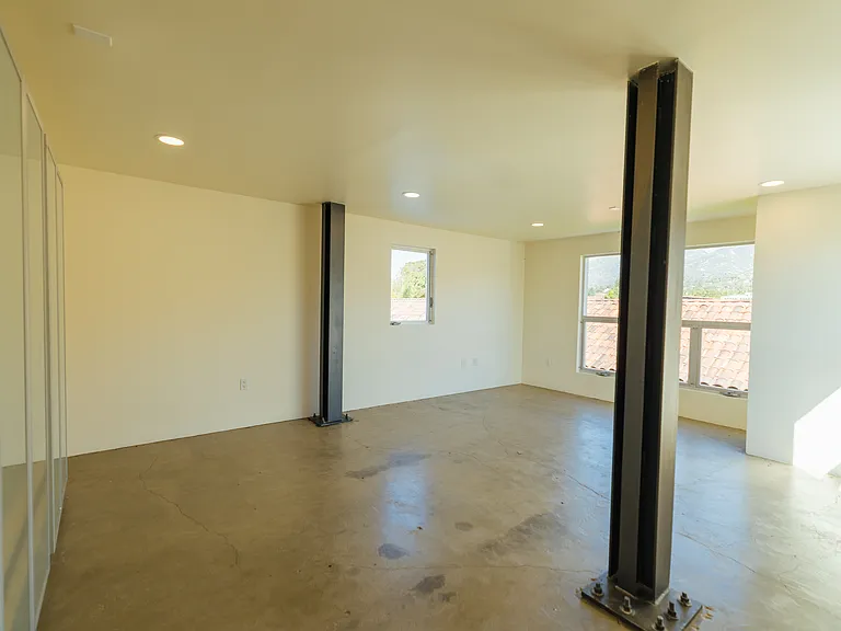 Second floor living and bedroom.