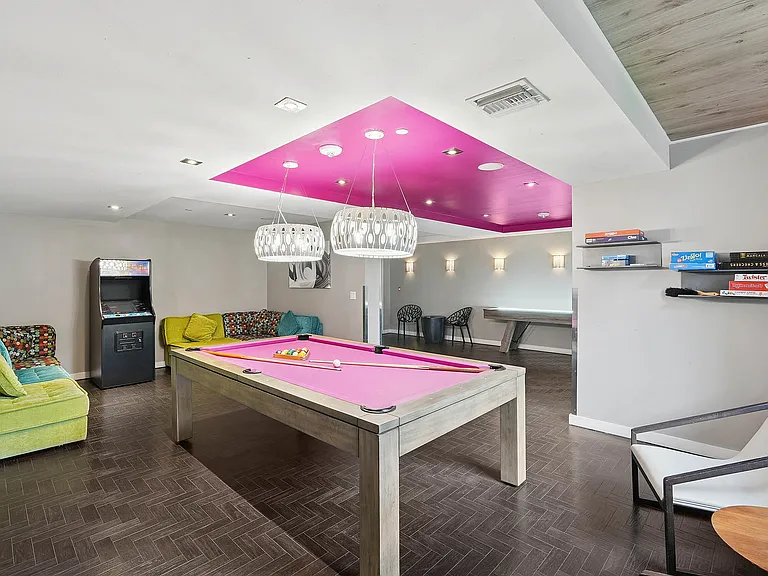 Gaming room with billiards