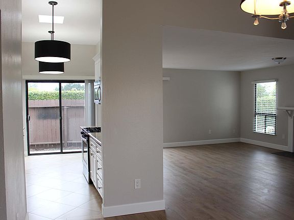 Kitchen & living from dining room