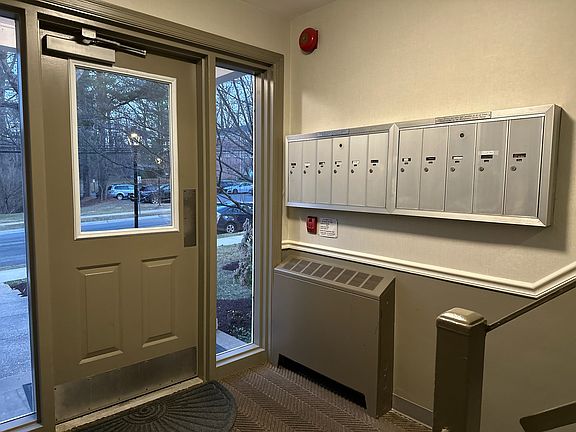 Entrance with mailboxes