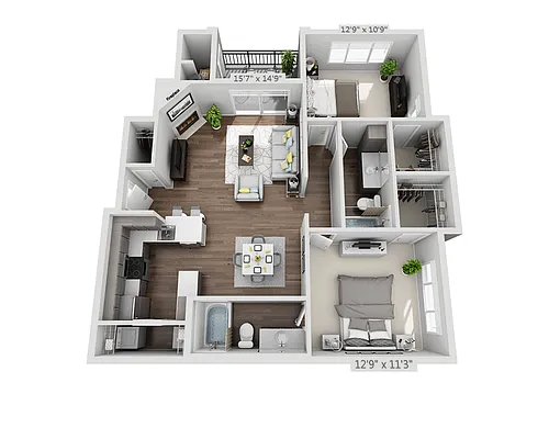 Floor plan Plan B2B