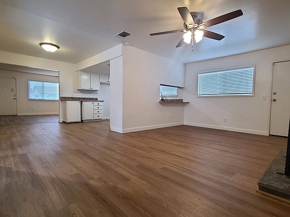 Family room looking towards the kitchen and living room