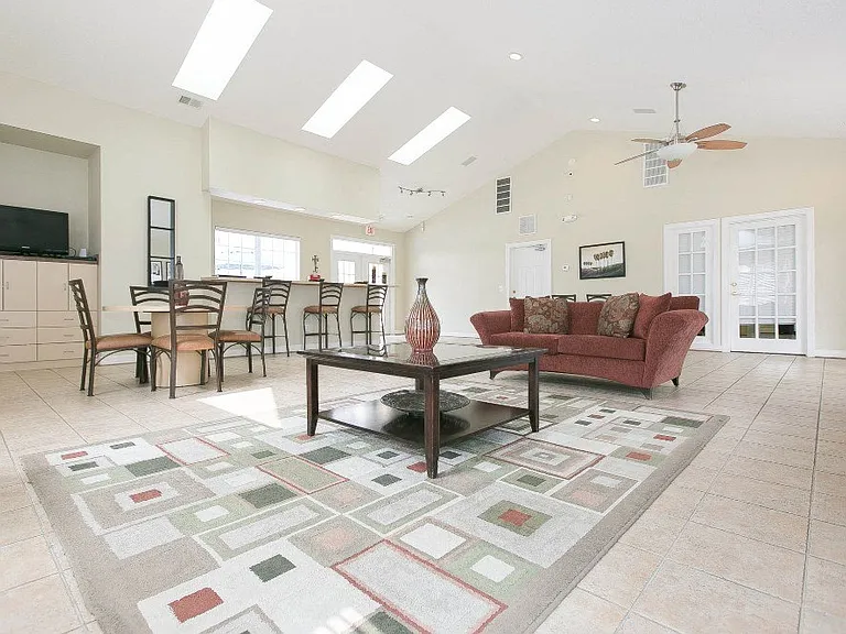 Spacious clubhouse with TV