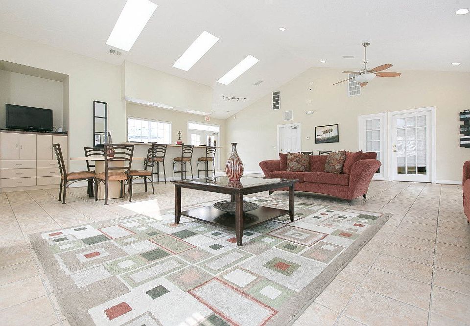 Spacious clubhouse with TV