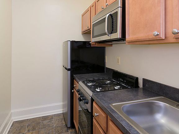 Partially renovated one-bedroom kitchen