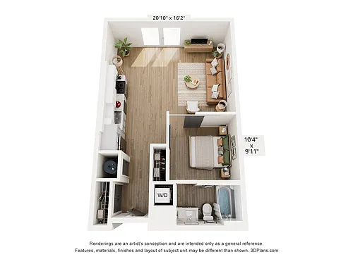 Floor plan STUDIO TYPE B