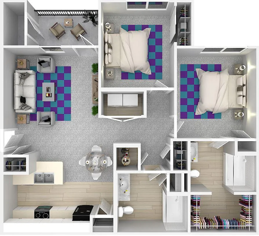 Floor plan Two Bedroom