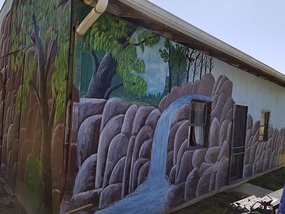 Barn with mural I painted