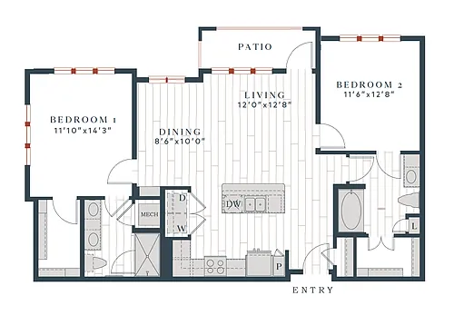 Floor plan B3-1140