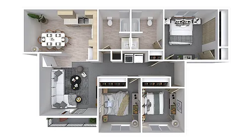 Floor plan 3-Bedroom