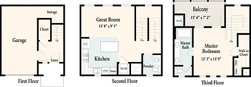 Floor plan Townhomes - Plan 1