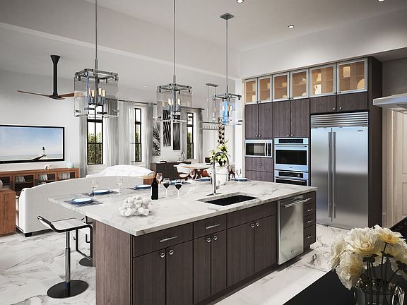 Breakfast bar at kitchen island