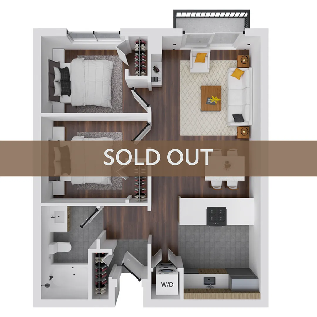Floor plan 2BR/1.5BA
