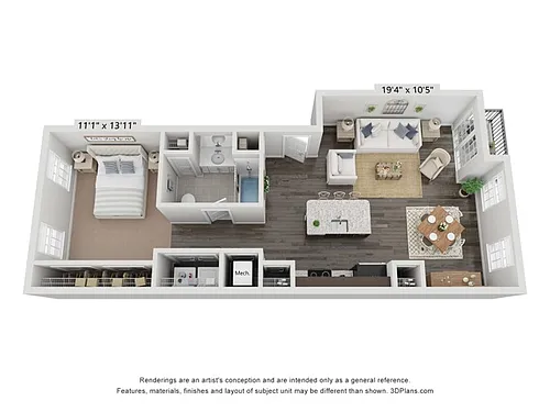 Floor plan Greystone I Flat - MRFII