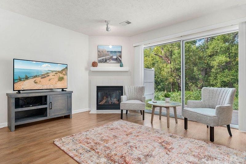 Living Room. 50" Television. Includes basic cable and high-speed wireless Internet.