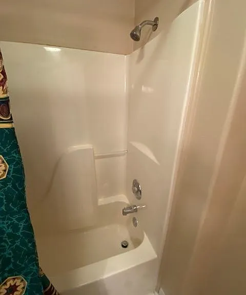 Shower in full size bathroom