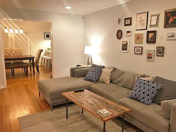 Spacious living room, perfect for L-shaped couch