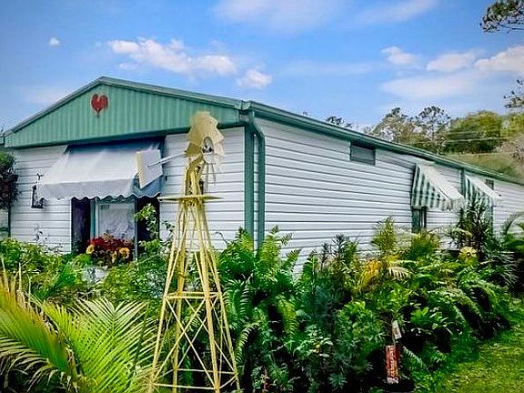 Side yard, with plants