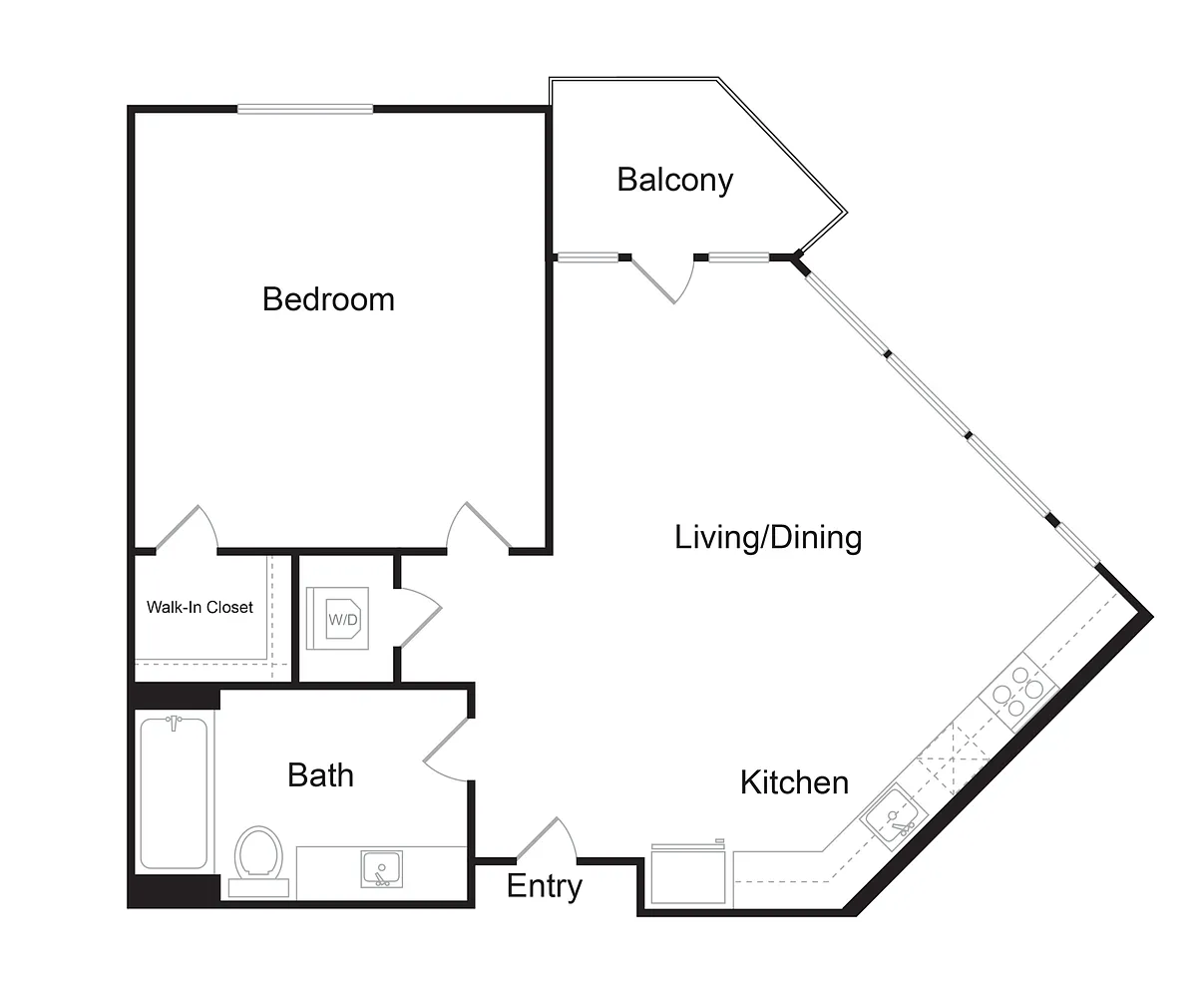 Floor plan 1x1Lc