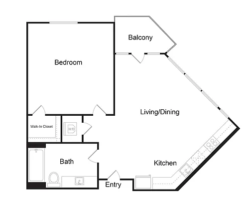 Floor plan 1x1Lc