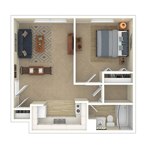 Floor plan 1BR - 30% Gross Income