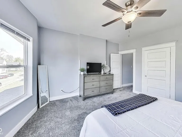 master bedroom staged