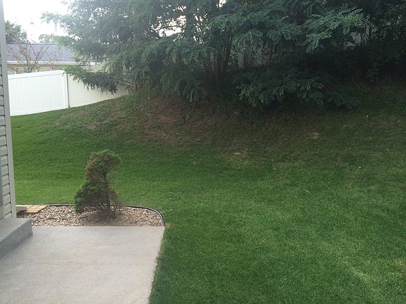 Patio and private semi fenced backyard