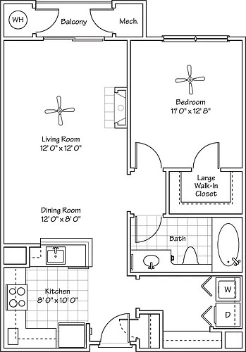 Floor plan The Allison Loft